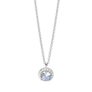 Mabina Girocollo argento con acquamarina sintetica e zirconi 553714